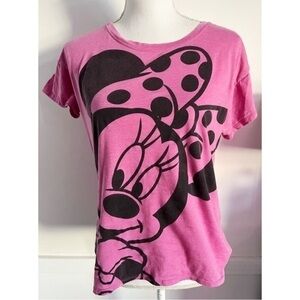 Disney • Pink Black Minnie Mouse Tee Shirt
